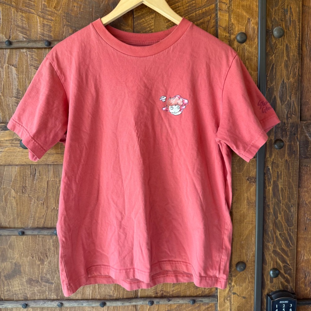 Uniqlo UT Studio Ghibli Ponyo Graphic T-Shirt Coral Pink Unisex size Smll 475095